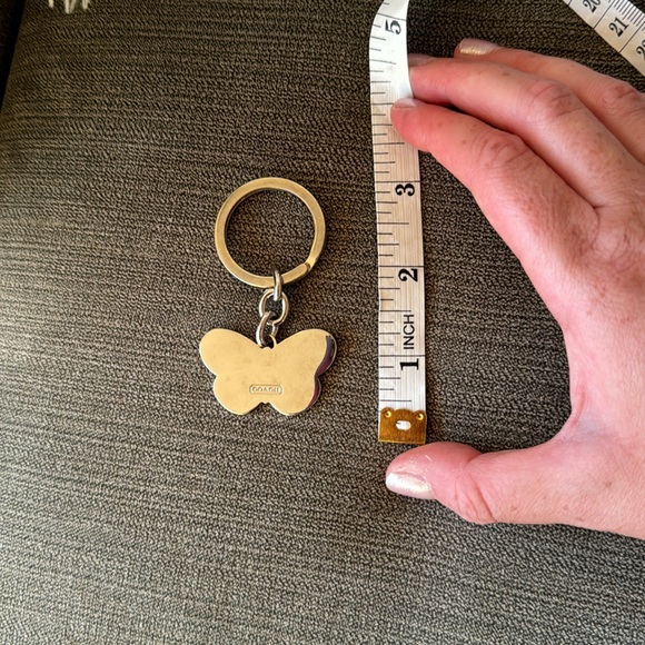 🩵🦋coach butterfly blue & silver vintage keychain! Like new! - Picture 3 of 3